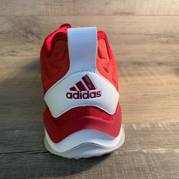 Adidas Speed Trainer 4 Baseball Shoes Red & White - Picture 4 of 5
